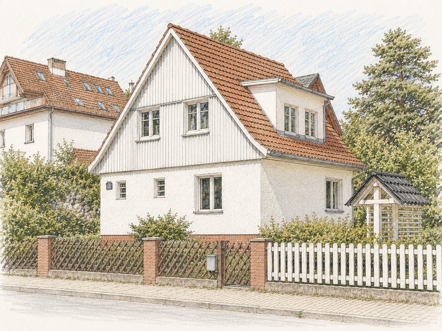 Einfamilienhaus Berlin-Hermsdorf – Zeichnung